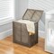 mDesign Bamboo Wood Foldable Laundry Basket Storage Organizer